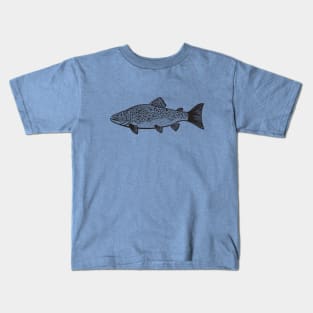 Brown Trout - cute and fun fish design - light colors Kids T-Shirt